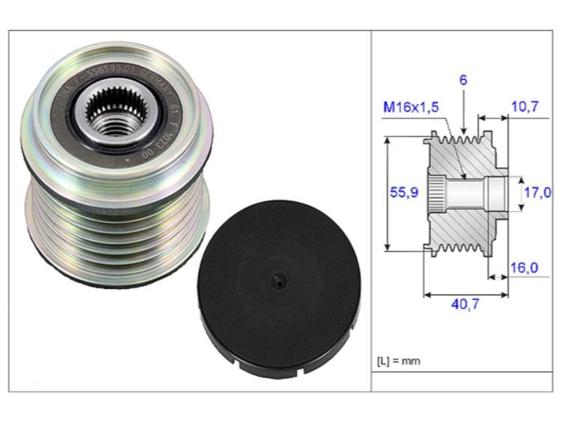 Alternatör Kasnağı (rulmanli) Clio Ii Kangoo Megane Scenic 1.9DCI 1.9DTI Laguna Ii 1.8 16V 2.0 16V (