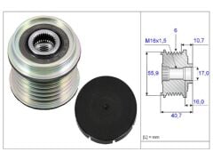 Alternatör Kasnağı (rulmanli) Clio Ii Kangoo Megane Scenic 1.9DCI 1.9DTI Laguna Ii 1.8 16V 2.0 16V (