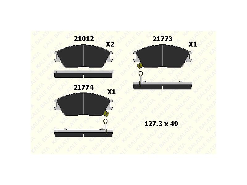 Fren Balatası Ön Accent 95 - 05 Excel 90 - 94 Accord II 1.6 1.8 83 - 85
