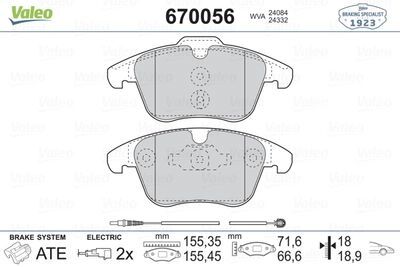 Fren Balatasi Ön C5 1.6 1.8 2.0 16V 2.0HDI 02 - 08 P407 2.0 P208 1.2 Cift Fisli