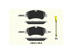 Fren Balatasi Arka Ford Tourneo Custom - Transit Custom 2.2 TDCI 12 => Arka Tek Teker Fisli