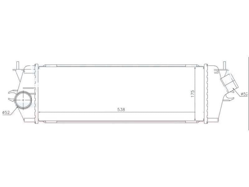 Turbo Radyatoru (intercooler) Trafic Ii 2.0 DCI 01> Vivaro 2.0 DCI 01> 96583 A M (538X175X40)