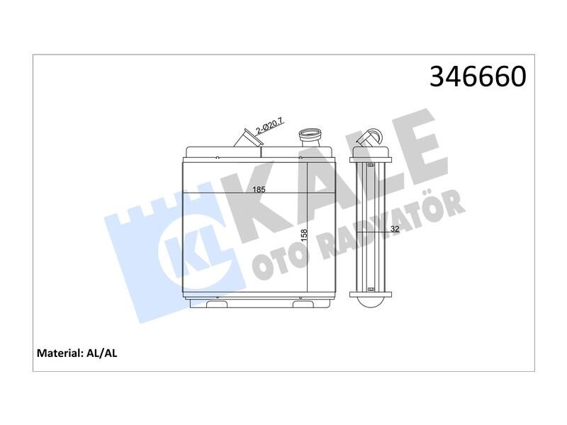 Kalorifer Astra F - Calibra A - Vectra A Al Brz
