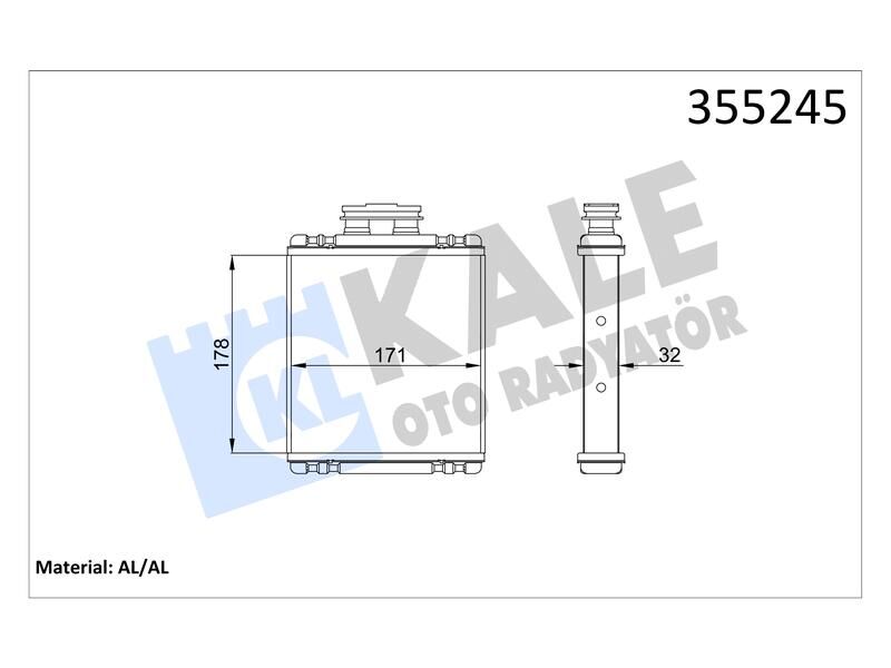 Kalorifer Radyatoru Polo V (6R1 - 6C1) 1.0 1.2 Tsi 1.4 1.6 Tsi TDI 1.8 Gti