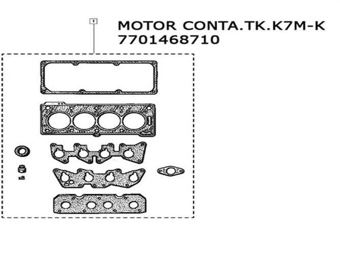 Takim Conta Megane 1.4 1.6 8V Full Keceli K7J K7M