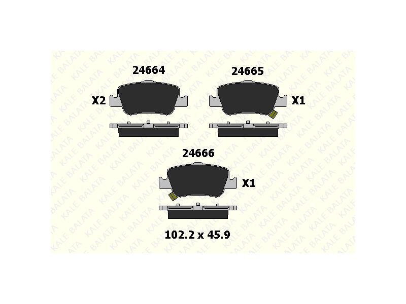 Fren Balatasi Arka Auris 2007 - Corolla 2004 - D4D Ikaz Kablolu