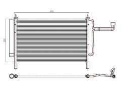 Klima Radyatoru (kondanser) Stilo 1.4I 1.6I 1.9 JTD 01> (575X337X16) (oto. Mek.)