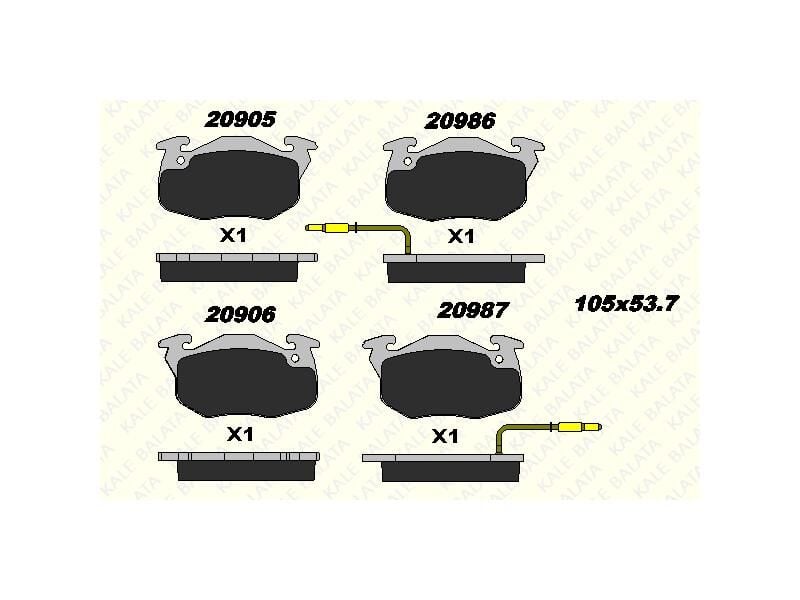 Fren Balatasi Ön R9 19 Ym Express Wva 20905