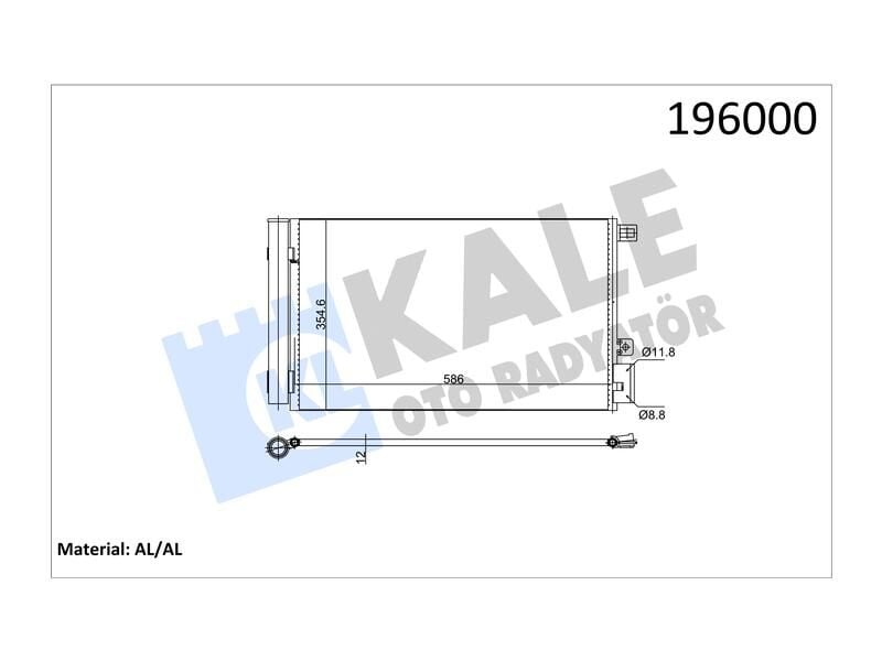 Kondenser Linea 1.4MPI Punto Evo 1.4 (07+) (mt) Al/brz
