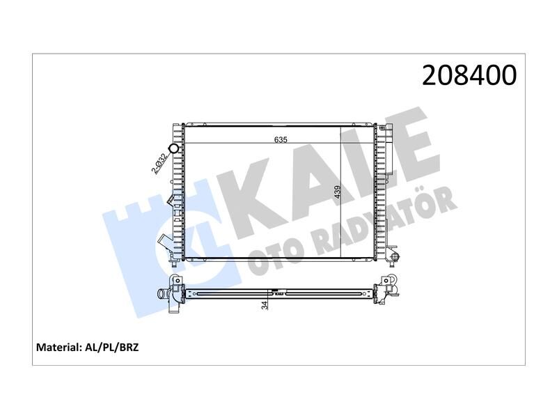 Radyator Laguna 1.8 2.0 16V 2.2D Espace Iii 2.0 Al/pl/brz