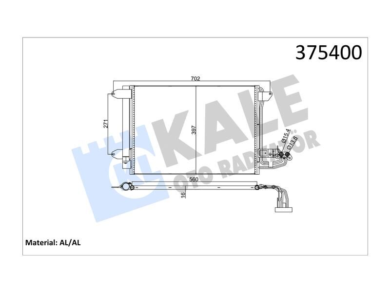 Klima Radyatoru (kurutucu Ile) Caddy Iii Golf V - Vi Jetta Iv Touran A3 Leon Toledo Octavia