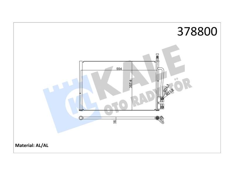 Klima Radyatoru Fiesta V 1.25 1.3 1.4 1.6 TDCI Fusion 1.25 1.4 1.6 Lpg TDCI 02 - 08