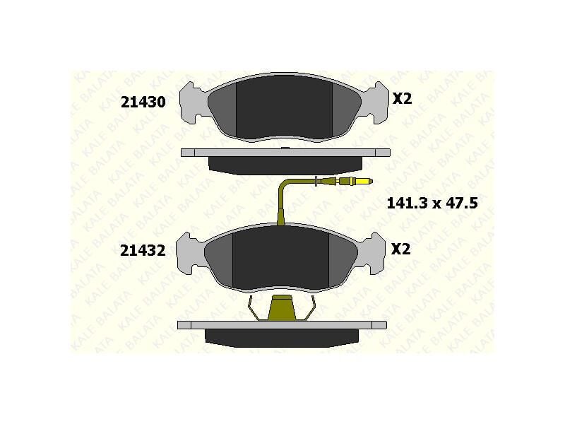 Fren Balatasi Ön Xsara P306 00 => Saxo P106 99 => 1.4 1.5 1.6 (hava Sogutmali Ön Diskli Aracalar Icin