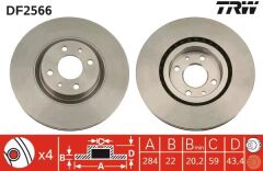 Fren Diski Ön Havali Doblo 05>IDEA 04>LINEA 09> Fiorino 09> Bravo 01>STILO 01> (284X22) 4 Bijon