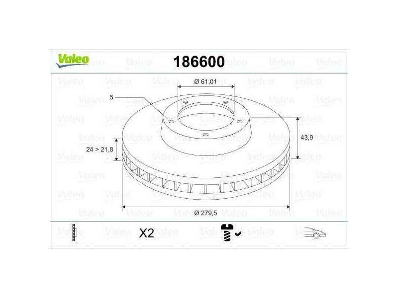 Fren Diski Ön Laguna I Safrane Ii Scenic Ii Espace Iii 1.8 16V 2.0 2.2 2.5 20V 2.5 - 3.0 (280X24X5DLXH