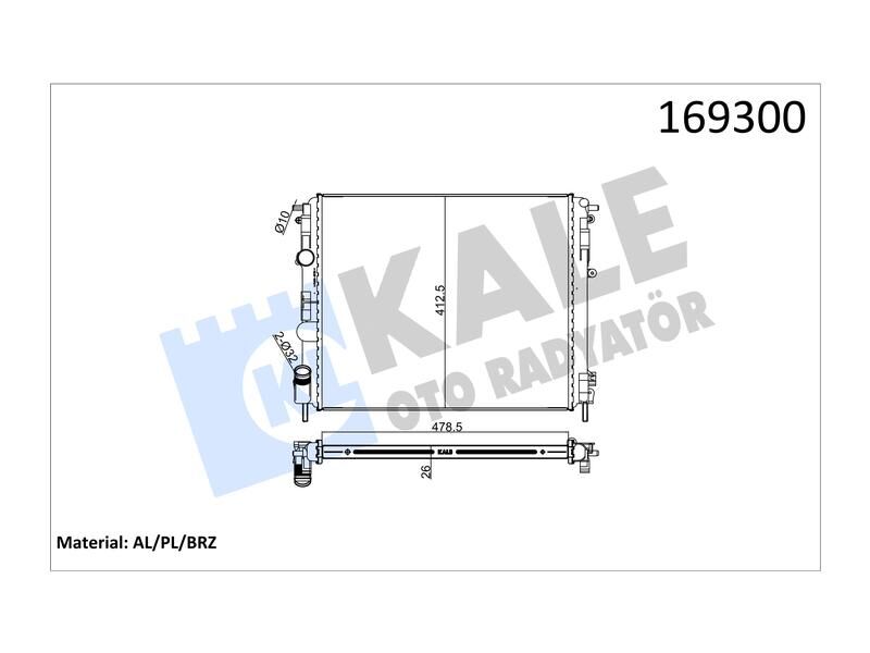 Su Radyatoru Clio Ii 1.2 1.6 1.9 DTI Kangoo 1.4 1.5 DCI Logan I 1.4 1.5 DCI 1.6 Al/pl/brz