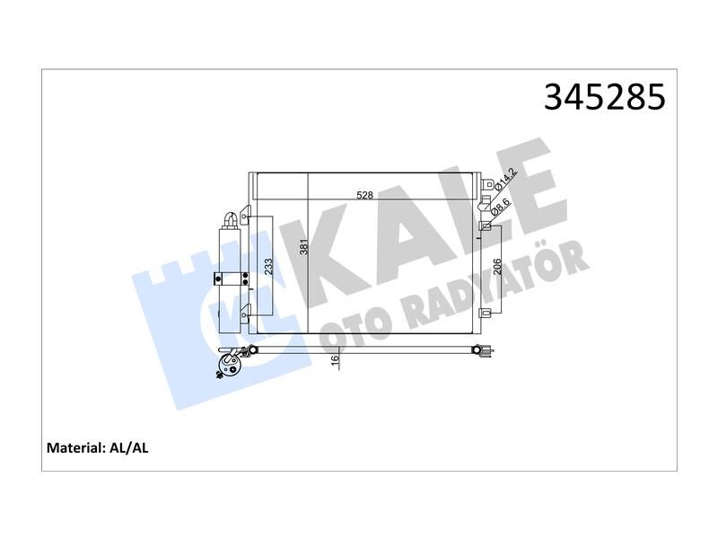 Kondenser Sandero 1.4I - 1.6I 16V Benzinli (08+) Logan I 1.4I - 1.6I (04+) Al Al