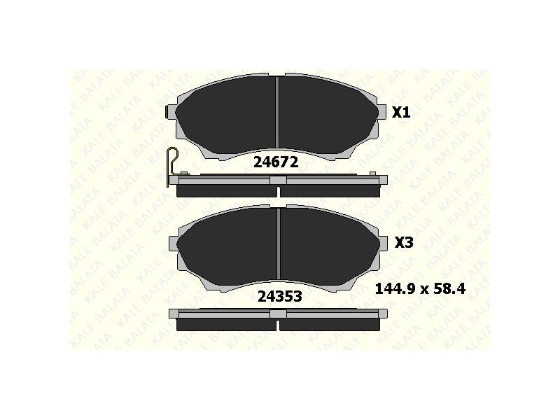 Fren Balatasi Ön Mazda 4X4 B 2500 Ranger 02 - 06 2.5 3.0 Td 06 - 12