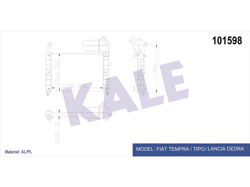 Radyator Tipo 1.6 S Sx Slx (88 91) (mt) (nac) 2 Sira Al+pl
