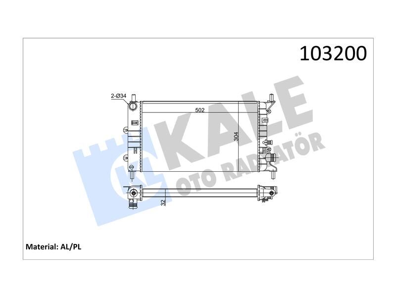 Radyator Escort Cl 1.4 1.6 (90+) 2 Sira Al+pl
