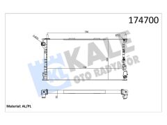 Radyator Transit Connect 1.8 16V 1.8 TDCI (90 Ps) (02 13) (ac) (mt) Mekanik 2 Sira Al+pl