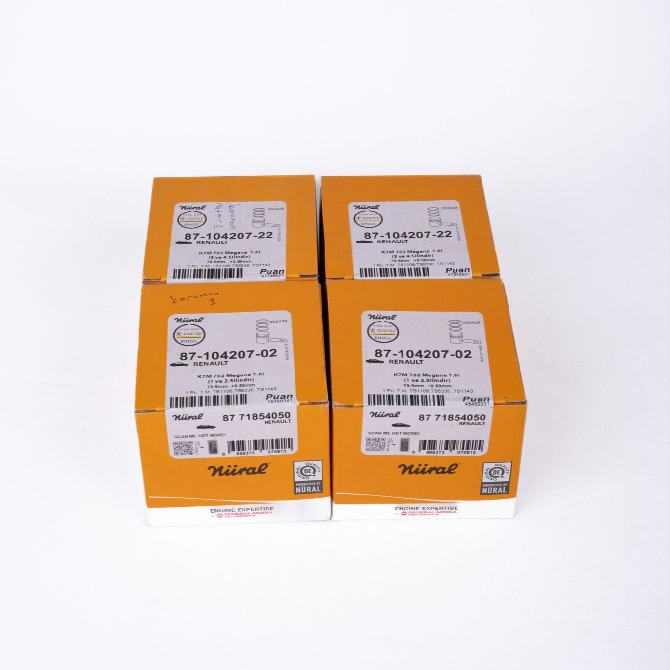 Piston+segman 795MM050(1 - 2 SILINDIR)K7M - 8V M2EGA7AN3 - I 1.6 [9M7 - 0ER3KE] Rzenault