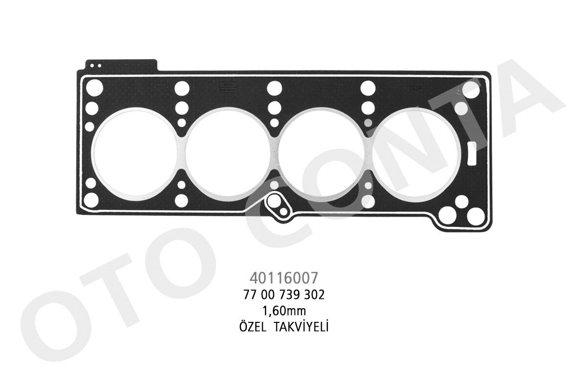 Silindir Kapak Conta R19 1.4 8V Lpgli Skc Ozel Takviyeli 1.60MM E6J