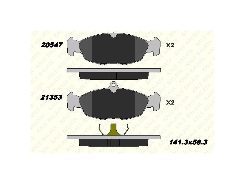 Fren Balatasi Ön Vectra A Astra F Corsa A B Combo B Tigra 94 - 02