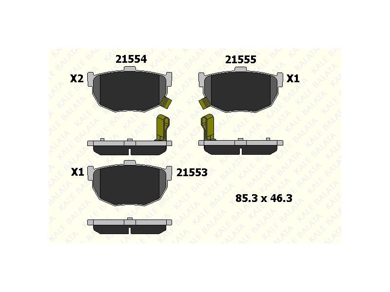 Fren Balatasi Arka Elentra 96 - 06 Cerato 04 =>