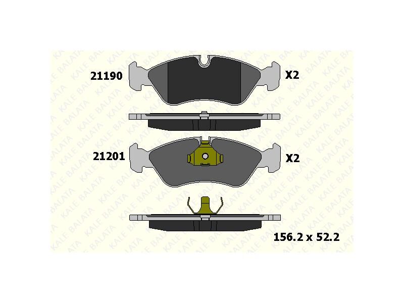 Fren Balatasi Ön Astra F 92 - 98 Vectra A 89 - 95 Vectra B 96 - 02