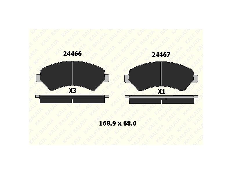Fren Balatasi Ön Ducato Iii Boxer Iii Jumper Iii 06 => Karsan Jest (cift Fisli)