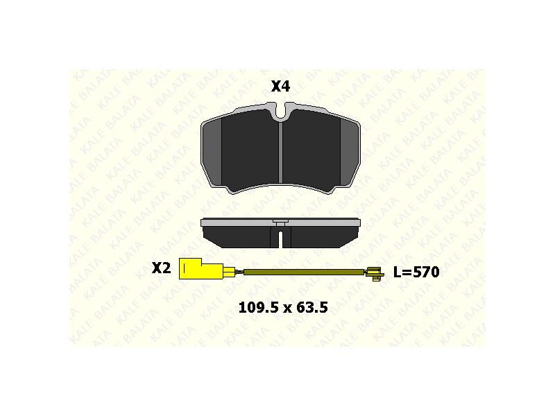 Fren Balatasi Arka Transit V347 Jumbo 3.2 TDCI 200 PS 07 - 14 Arka Cift Teker Iveco Daily Iii 20 L 14