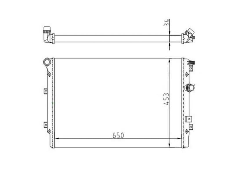 Radyator 500 1.4I 07> 617863 Mt (622×416×34)