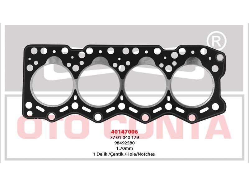 Silindir Kapak Conta Ducato Master Trafic 1.70MM 1 Delik 08 89 >07 98