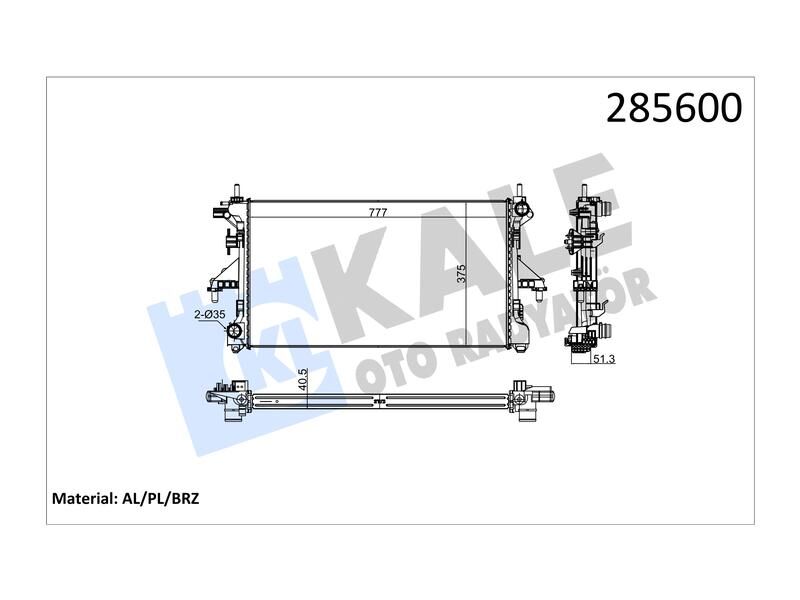 Radyator Ducato Boxer Jumper 3.0HDI 2.3JTD Al/pl/brz