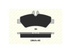 Fren Balatasi Arka Sprinter 906 Crafter 06 => (fisli & Aksesuarli)