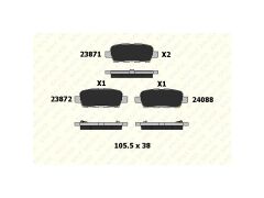 Fren Balatasi Arka Koleos Xtrail 2.0 2.2DCI 01 => Infiniti FX35 3.5 03 => FX45 4.5 03 => Grand Vitara 2