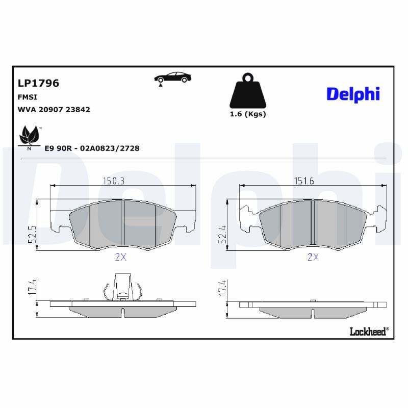 Fren Balatasi Ön Doblo 00 - 05