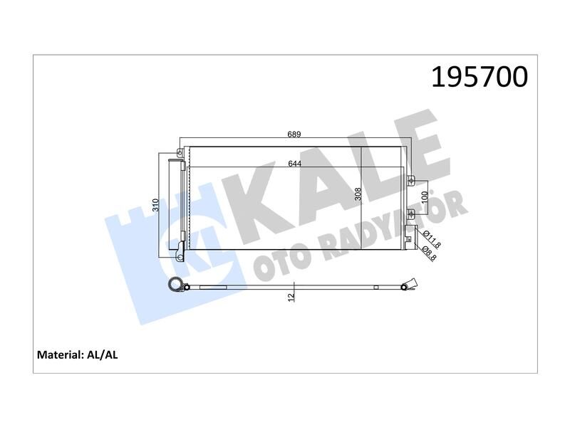 Klima Radyatoru Linea 1.3 1.6 Mjtd 1.4 Tjet 07 > Al/brz