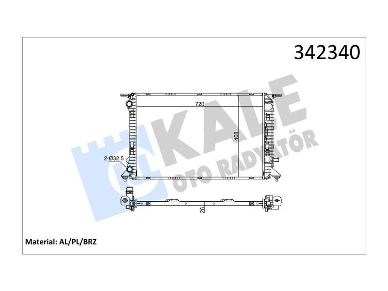 Su Radyatoru A4 A5 A6 Q3 Q5 1.8 Tfsi 2.0 Tfsi 2.0 TDI