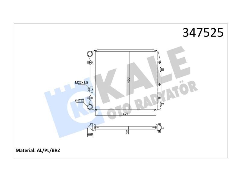Radyator Cordoba - Ibiza Iv - V - Polo - Fabia 1.2 1.4 1.6 Azq (mt) Al Pl Brz