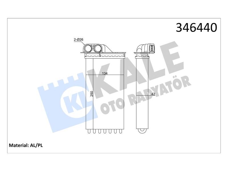 Kalorifer C2 - C3 - C3 Ii - C3 Pluriel 1.4 - 1.6 HDI (02 - 09) 1007 1.4 HDI (05 - 07) Al Mknk