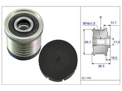 Alternatör Kasnağı (rulmanli) Laguna Ii (01) Megane Ii Iii (08) Trafic Ii (06) Master Ii (06)