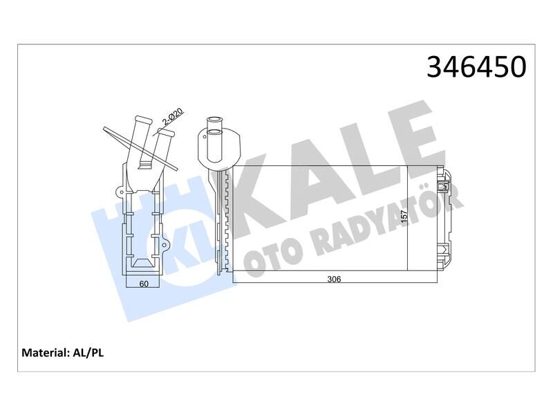 Kalori̇fer Radyatörü Vw Transporter T4 306×157