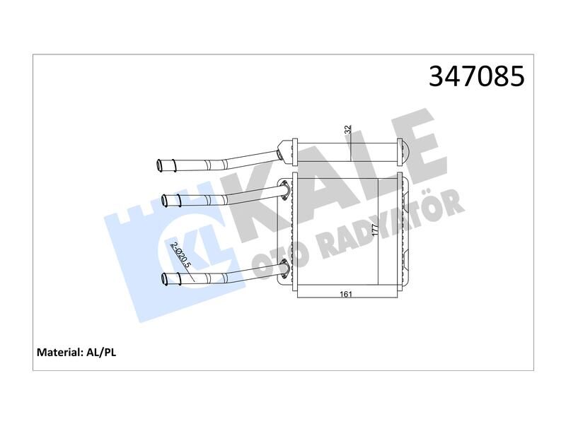 Kalorifer Astra F - Calibra A - Vectra A Borulu (nac) Al Mknk