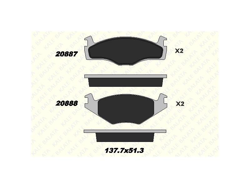 Fren Balatasi Ön Gof Ii Jetta Ii Passat Ii Cordoba Ibiza Ii Toledo 93 - 99