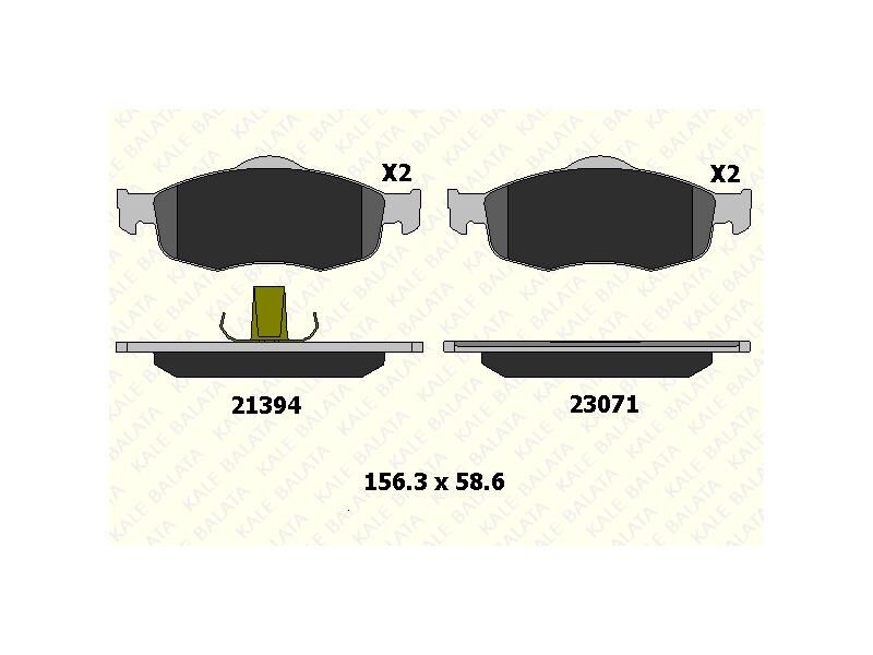 Fren Balatasi Ön Mondeo 1.6 1.8 2.0 1.8TD 2.4 2.5TD 93 - 00 Scorpio 92 - 98 Granada 92 - 94 Cougar 98 - 01 F