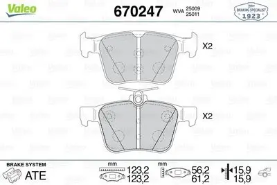Fren Balatasi Arka Golf Arteon A3 12> S3 12> Leon 2.0 17> Kodiaq Superb