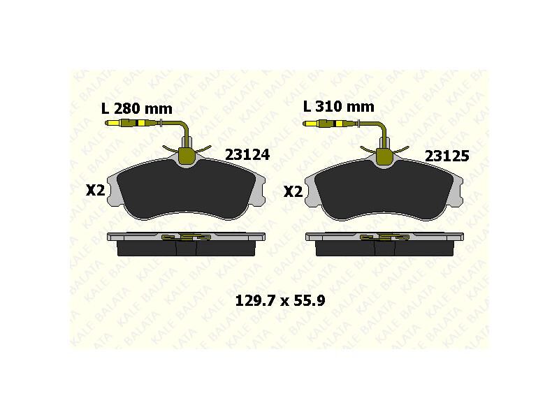Fren Balatasi Ön Berlingo 1996 - Xsara 1997 - 2005 Fisli