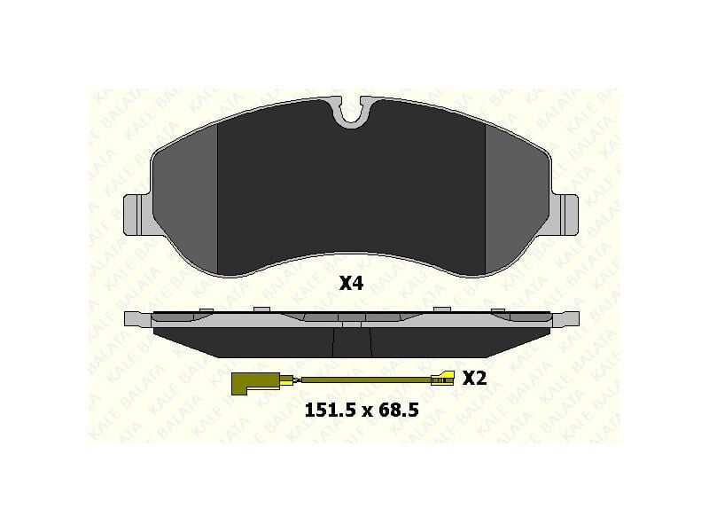 Fren Balatasi Ön Transit V362 Custom Trend Delux Fisli 12 =>